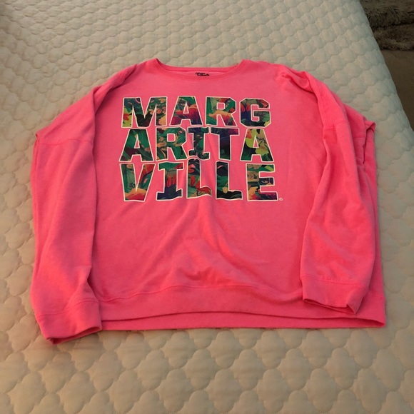 woman to blame Tops - Hot Pink Margaritaville Sweatshirt
